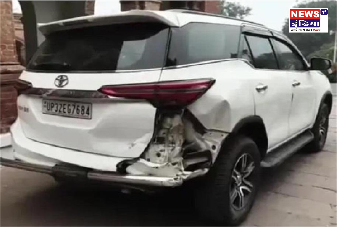 कुत्ते को बचाने के प्रयास में मंत्री संजय निषाद की कार दुर्घटनाग्रस्त, बाल-बाल बचे