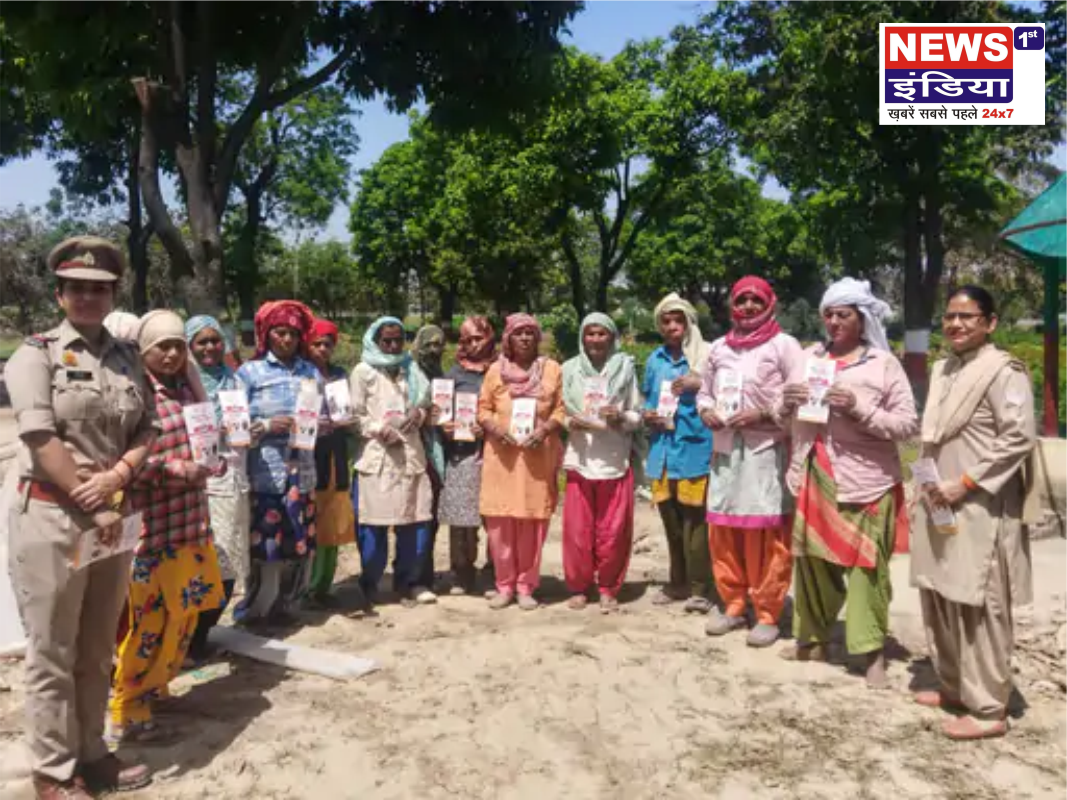 हाफिजपुर में मिशन शक्ति अभियान, महिला मजदूरों को सुरक्षा व सरकारी योजनाओं की दी जानकारी