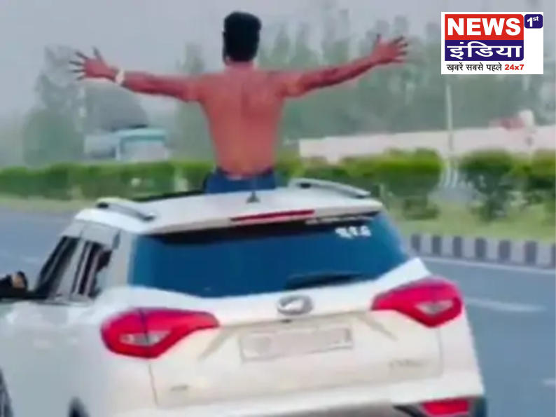 हापुड़ NH-9 पर खतरनाक स्टंट: वायरल वीडियो के बाद पुलिस ने की कड़ी कार्रवाई, 21,500 का चालान