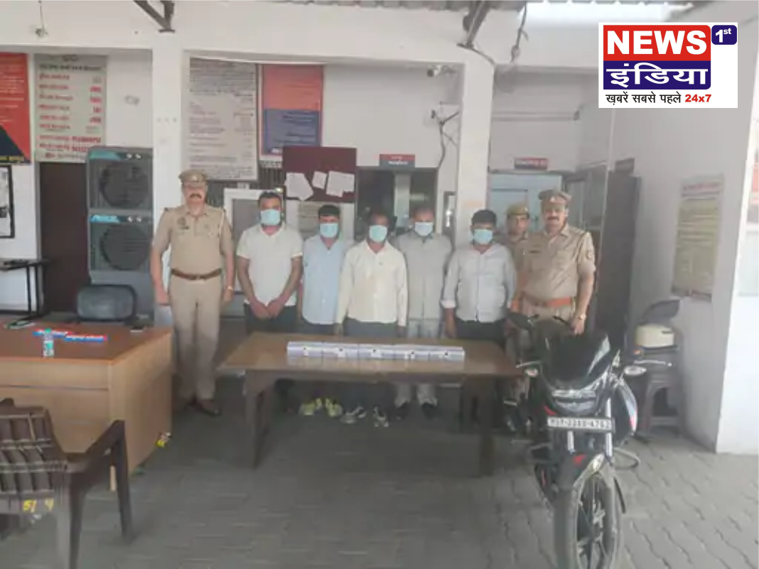 सिम्भावली पुलिस का बड़ा खुलासा: 5 अंतरराज्यीय ठग गिरफ्तार, ‘गोटी गेम’ से लगाते थे लाखों का चूना
