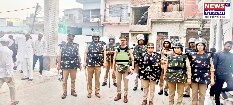 ईद पर बाबूगढ़ पुलिस की मुस्तैदी, ईदगाहों पर सुरक्षा के साथ भाईचारे का संदेश